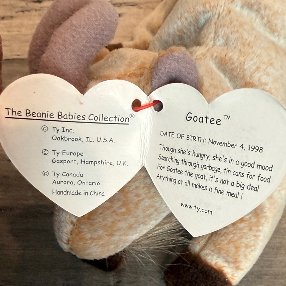 VINTAGE Collectable Goatee Beanie Baby Plush Toy - Picture 5 of 8